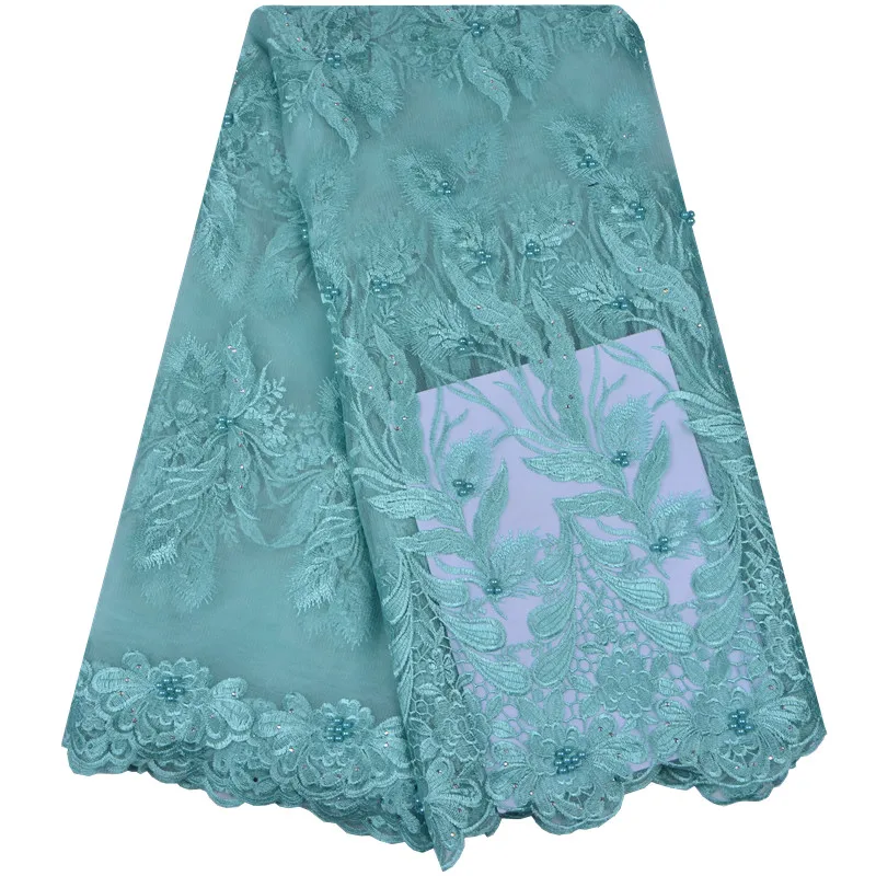 

Elegant Design French Lace Fabric With Rhinestones For Party Dress High Quality French Tulle Net Lace With Stones For Lady 1146B