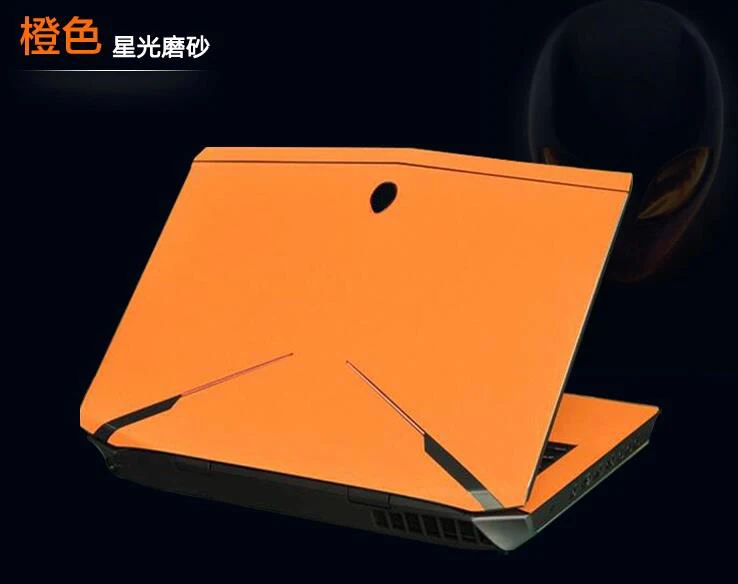 KH Ноутбук Матовый Блеск наклейка кожа Обложка протектор для Alienware 17 R3 R2 ANW17 AW17R2 AW17R3 17,3 дюймов выпуска - Цвет: Orange Glitter