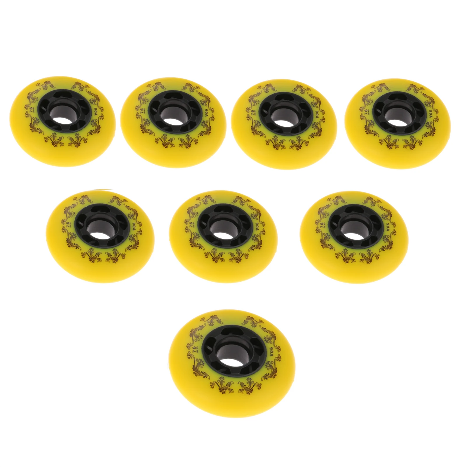Колеса для роликовых коньков 8 шт./лот ПУ 90A колеса 608zz подшипник белого и желтого