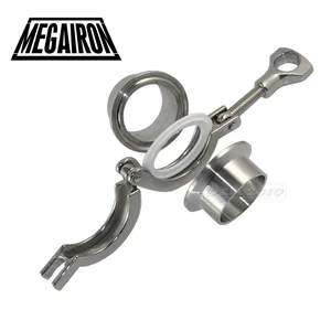 Комплект фитингов для санитарной трубы MEGAIRON, 2 дюйма, внешний диаметр 51 мм, наконечник сварки труб, тройной зажим, прокладка из ПТФЭ, нержавеющая сталь SUS SS316