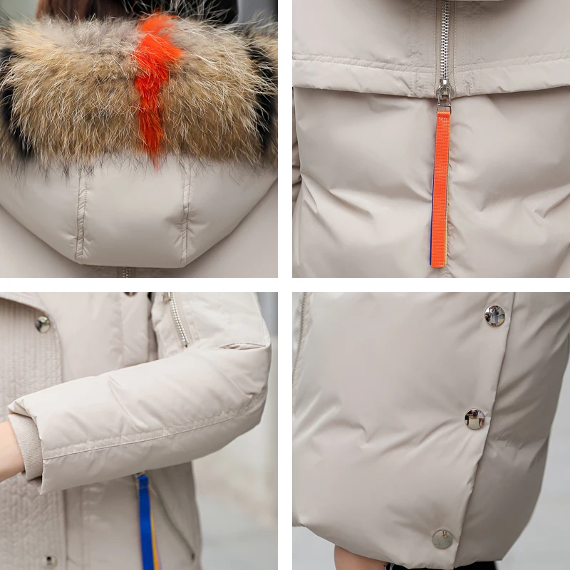 Женская теплая куртка с капюшоном длинная парка меховой подкладкой зима