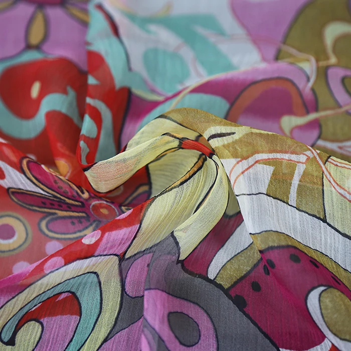 100% натуральный шелковый материал оранжевая пудра розовый Рисунок