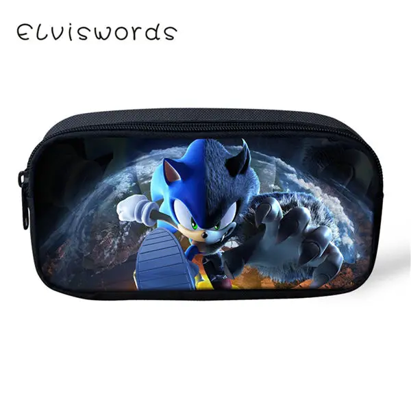 ELVISWORDS детский чехол-карандаш Sonic с рисунком ежа, Студенческая коробка для канцелярских принадлежностей, модные школьные принадлежности, сумки для ручек, Мультяшные косметологи - Цвет: CDWX2959K