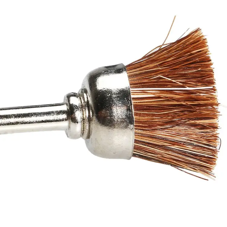 5 шт. 3 мм коричневая мягкая Нейлоновая Щетка для полировки кругов полировщик Dremel