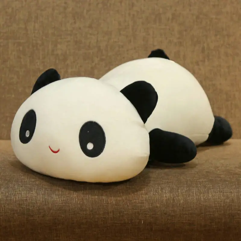 panda Supe Мягкая Милая панда коричневый медведь Кот Кролик плюшевая игрушка хомяк чучела аниме фигурка мультфильм Подушка для ребенка подарок игрушка для малыша для девушки - Цвет: panda