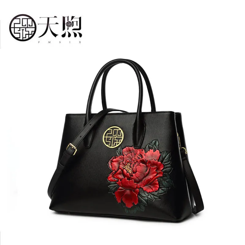 Pmsix 2020 новые женские кожаные сумки от известного бренда в национальном стиле