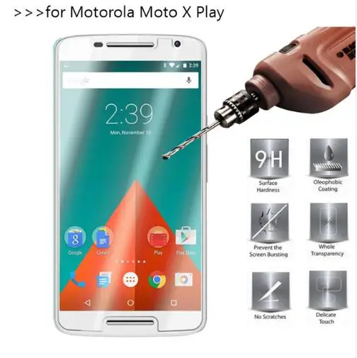 2 шт 0,26 мм 9 H Премиум Закаленное стекло для Motorola Moto X Play XT1563 XT1561 Защитная пленка для экрана