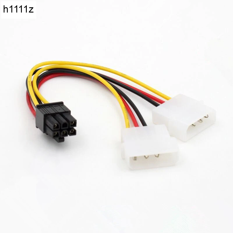 5 шт./лот двойной 4 контактный 6 Molex PCI E внешняя видеокарта кабель питания конвертер