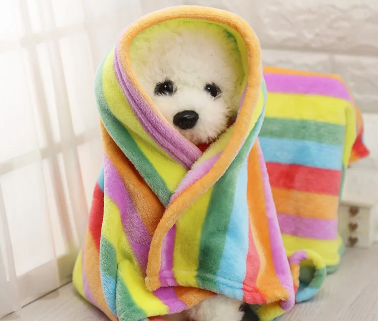 Коралловые флисовые теплые мягкие удобные коврики для домашних животных одеяла