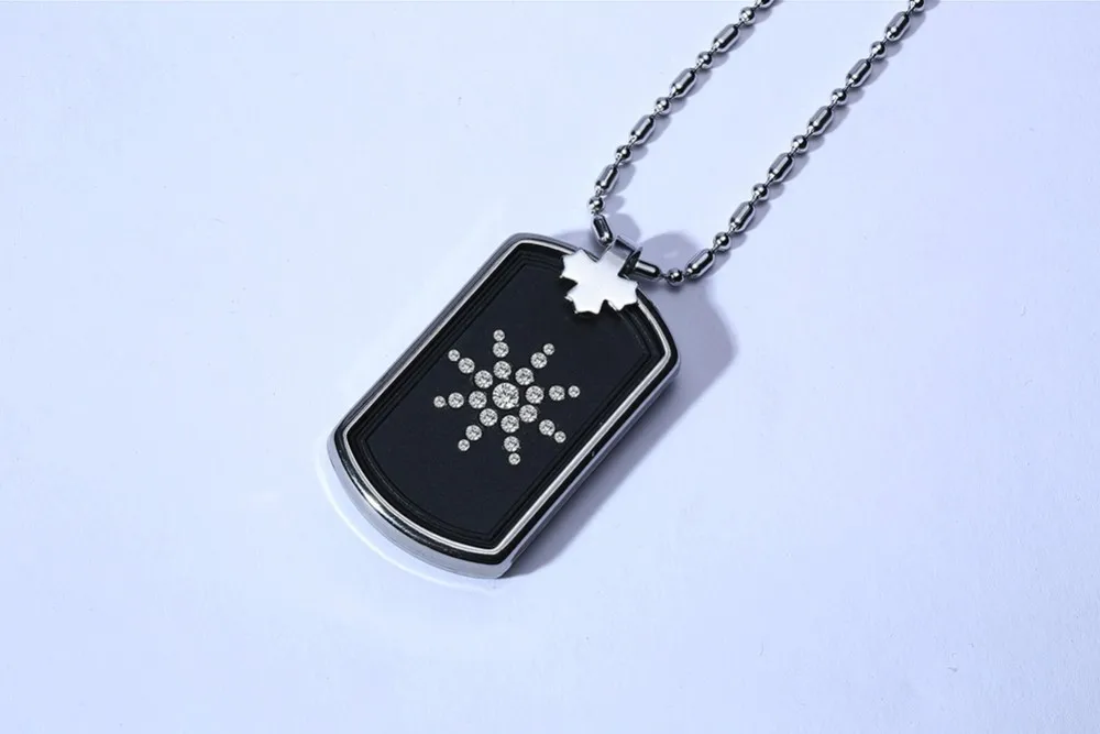 Для мужчин скалярный био Квант энергии Dog Tag кулон с CZ камень из вулканической лавы анти EMF радиационной защиты ожерелье 24 дюймов