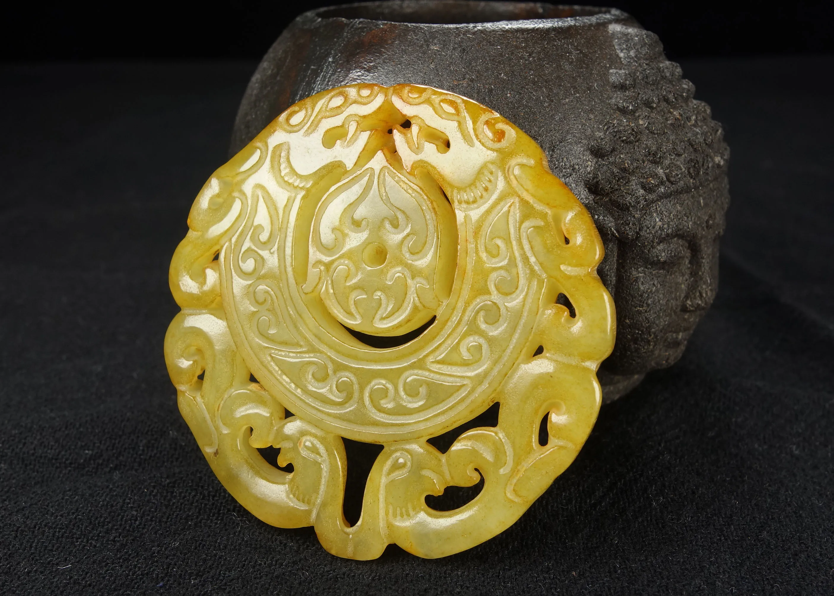 Китайская культура нефрита Дракон Удачи камень Бог буддизм благословенный