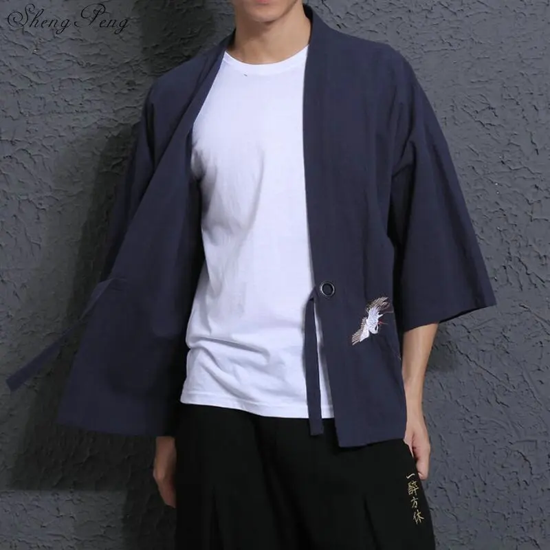 Традиционная японская мужская одежда мужские юката Япония Кимоно для мужчин