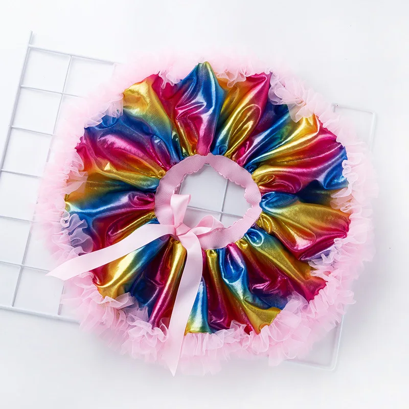 Летняя Пастельная Радужная юбка с единорогами для новорожденных + одежда