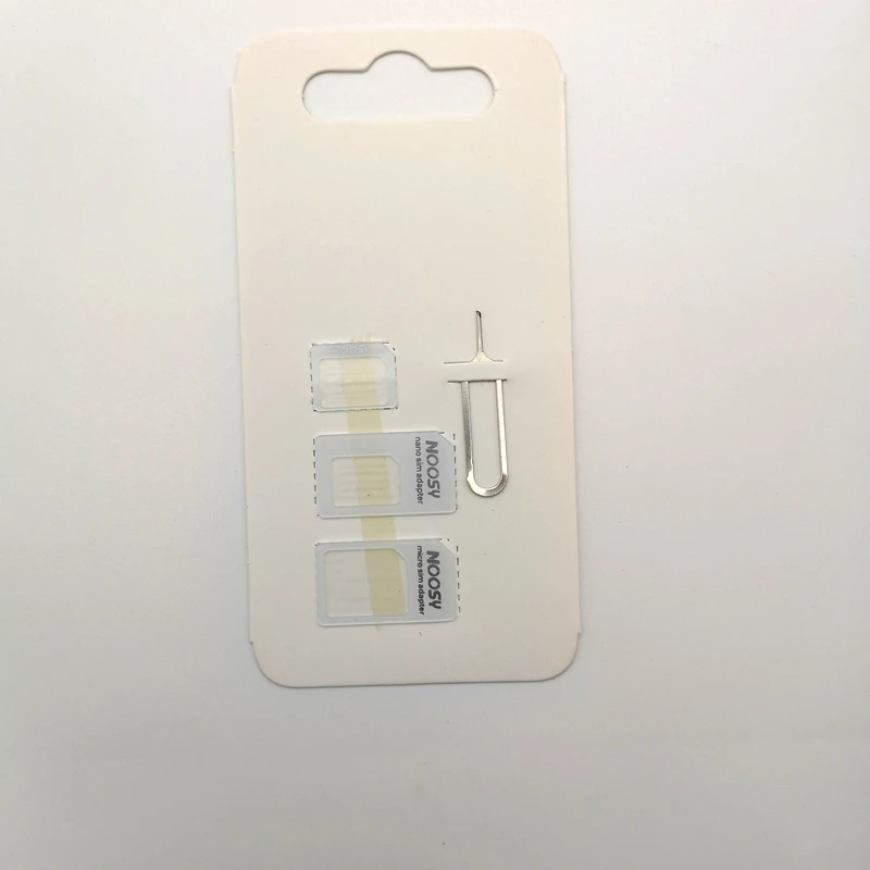 Адаптер для sim-карты 4 в 1 Noosy Nano Micro SIM Адаптер Стандартные адаптеры для sim-карт ключ для извлечения для iPhone samsung