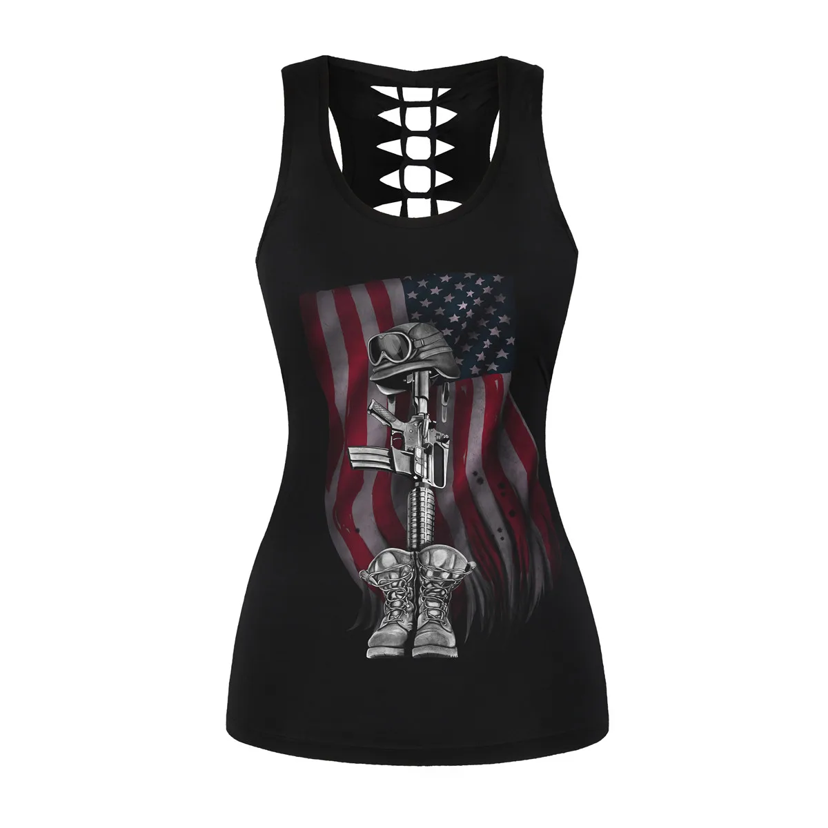 Новинка Женская майка в стиле панк Наилучший флаг топ с принтом сексуальные