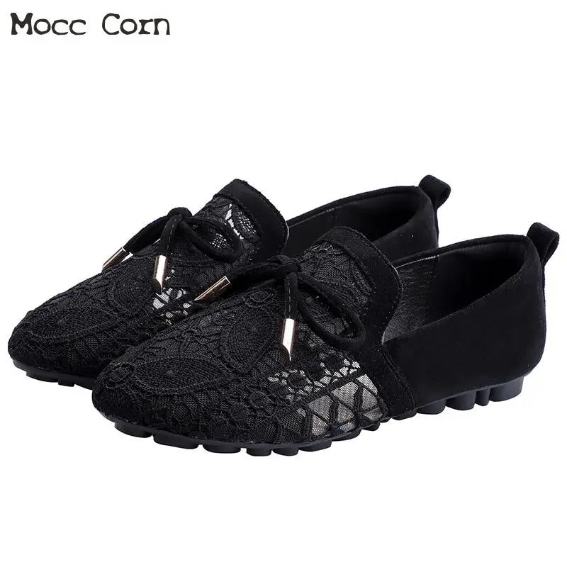 Туфли женские замшевые балетки без застежки лоферы дышащая обувь из сетчатого