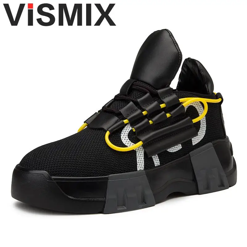 Fashion Men's Hip Hop Street Dance Shoes Black High Top Chunky Sneakers Autumn Winter Casual Leather Boys Zapatos Hombre | Обувь