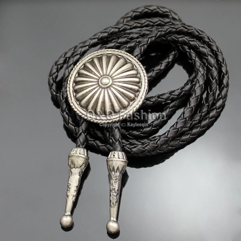 Винтажный Индийский ковбойский купол кожа искусственная Боло галстук ювелирные