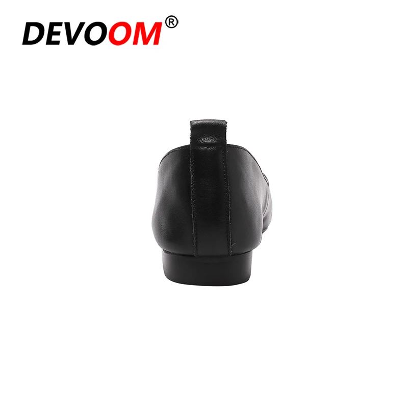 Туфли женские из натуральной кожи на платформе без застежки|Боссоножки и