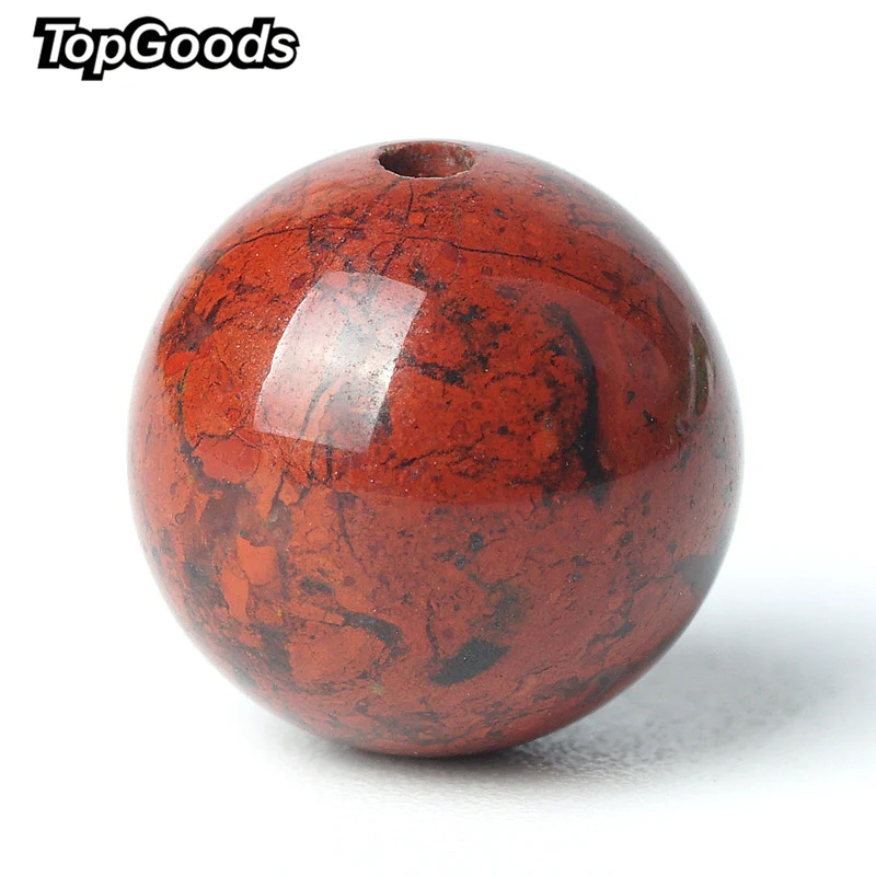 TopGoods бусины из натурального камня красная яшма крови драгоценный камень круглый