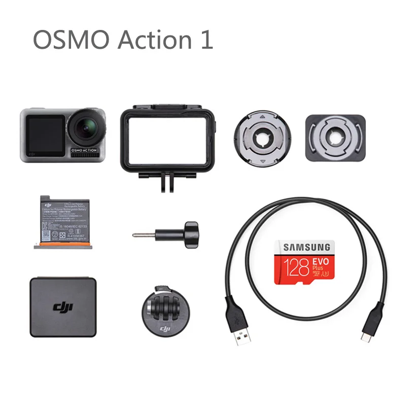 DJI Osmo экшн-камера Профессиональная Спортивная камера 4K HDR видео водонепроницаемый DJI стабилизированный ручной двойной экран Камера - Цвет: OSMO-Action 1