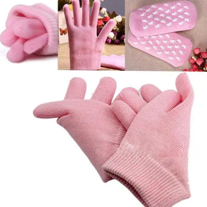 Hot 1 Pair Silicone Socks Glove Exfoliating Treatment Smooth Hand Mask Feet Skin Care SPA Gel Moisturizing Whitening Gloves SJ66