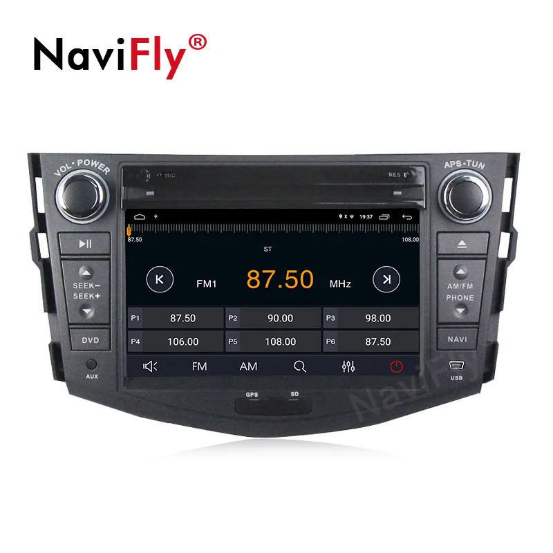 Navifly Автомобильный мультимедийный экран для toyota rav4 2007 2008 2009 2010 2011 с Android9.1 CD DVD USB SD