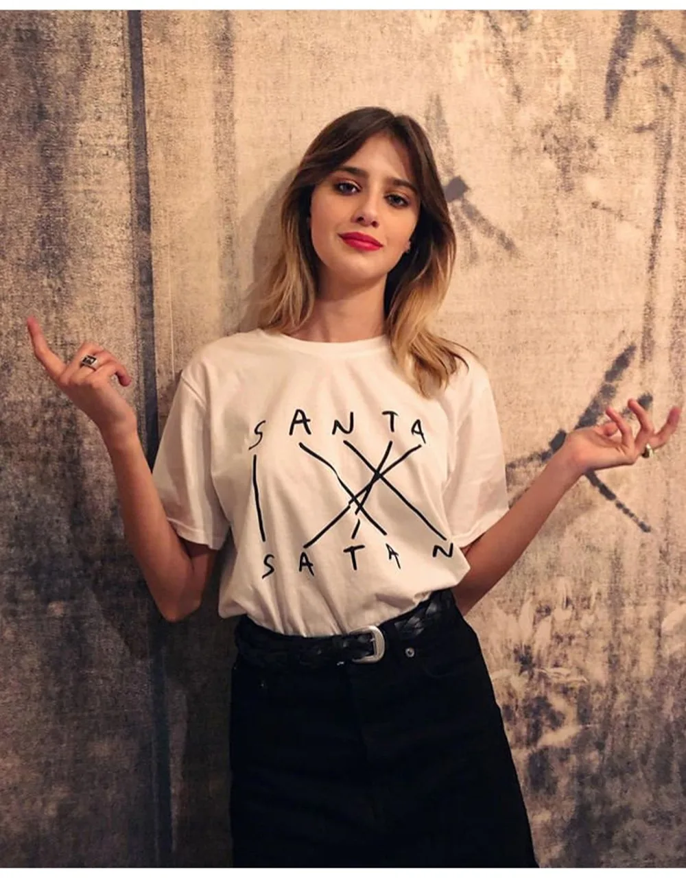 Женская модная забавная футболка в стиле Харадзюку с надписью grunge tumblr Винтажная