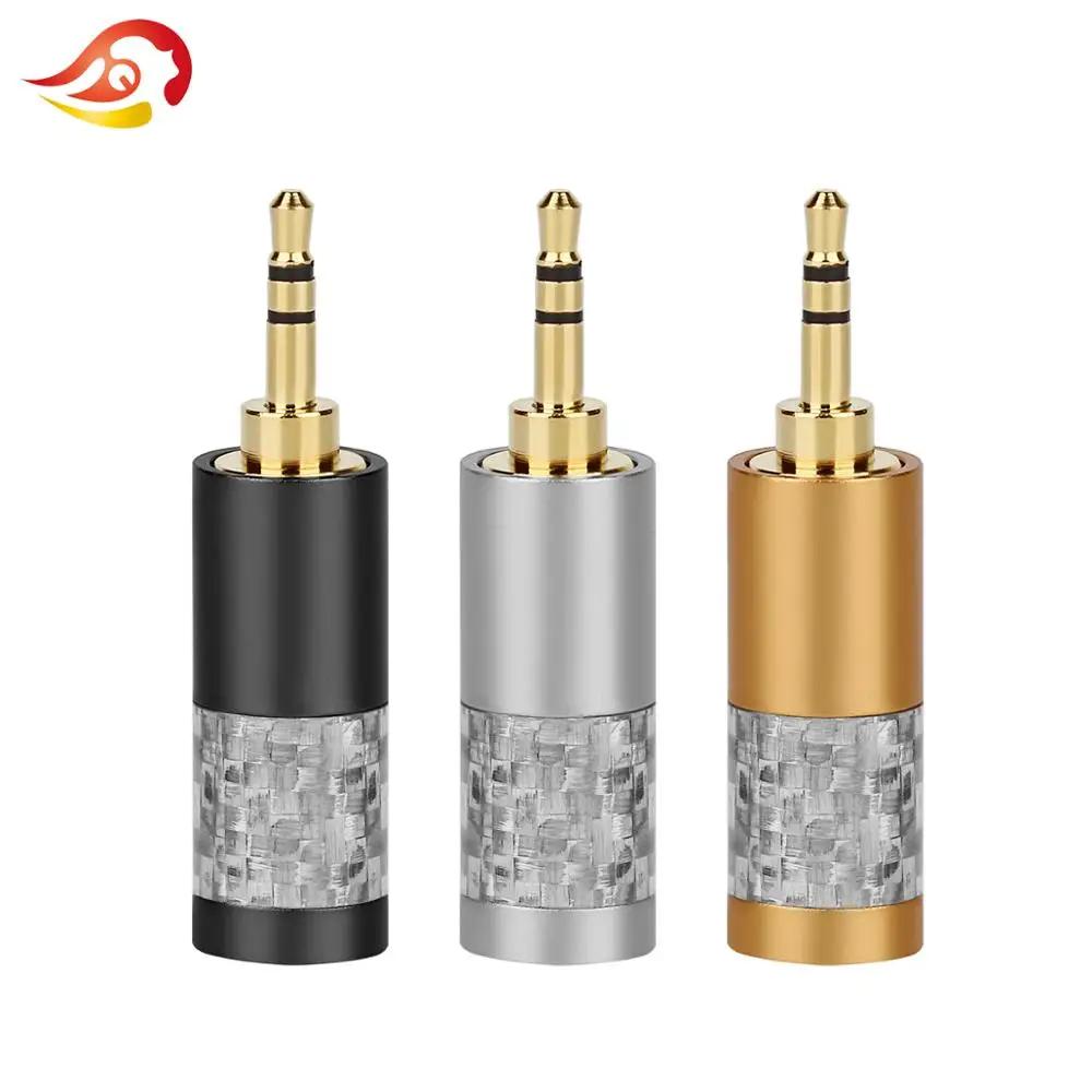 QYFANG 2.5mm Carbon Fiber 3/4 Poles Stereo Audio Jack Mini Earphone Plug Headphone Solder Wire Connector 90 Degree Bend Plugs |