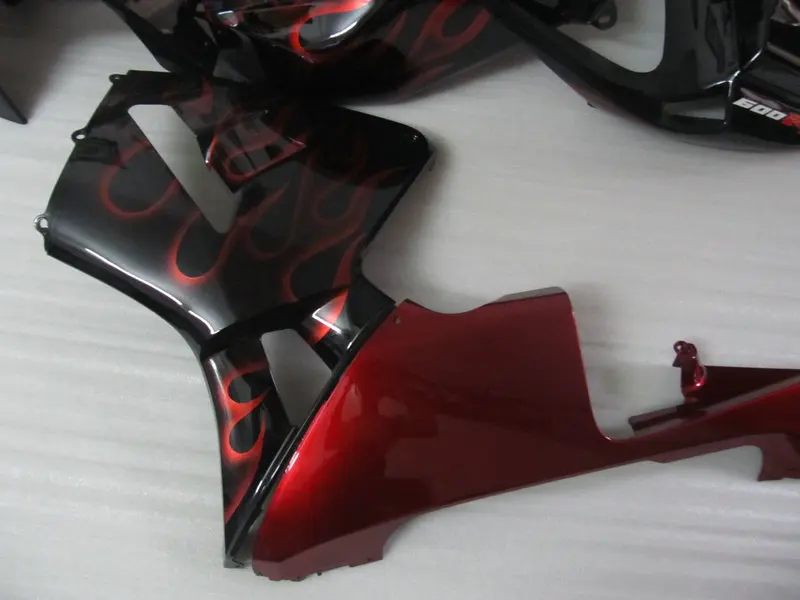 Motorcycle Fairing kit for HONDA CBR600RR F5 05 06 CBR 600RR 600 RR 2005 2006 ABS Red Flames black Fairings set+gifts HD45 | Автомобили и