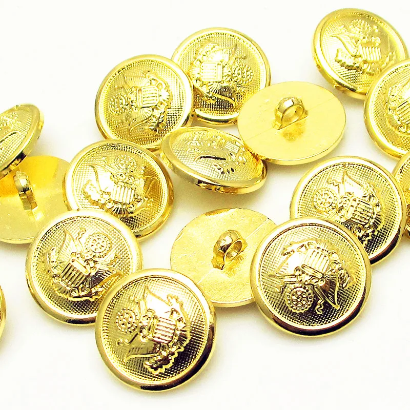 Классические модные пластиковые пуговицы с золотым якорем 20 шт./лот 13 мм ручного