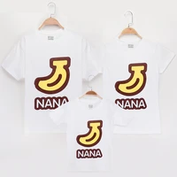 2019 family reunion t shirt printing design banana clothes set cotton mother and infant daughter matching outfits mommy and me