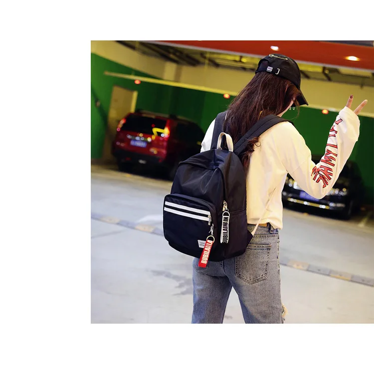 Японский Харадзюку сплошной цвет ulzzang backbag дикая кисть уличная Студенческая сумка стример женский рюкзак