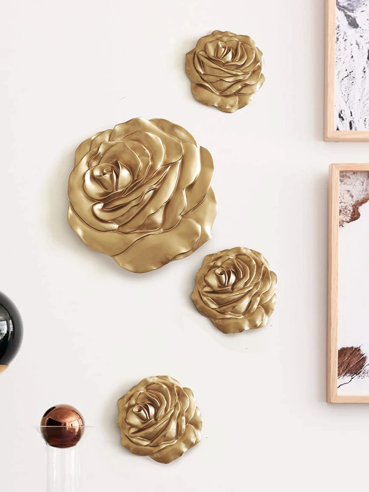 

Modern Resin Flower Wall Hanging Crafts Wall Decoration Pendant Livingroom Porch Shop Background 3D Wall Sticker Mural ornaments