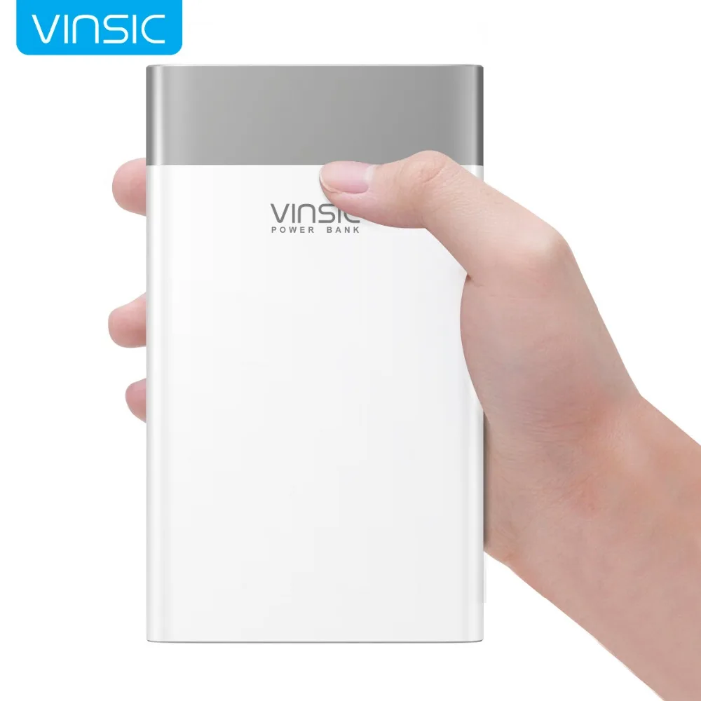 Vinsic 20000 мАч Быстрая зарядка 3,0 внешний аккумулятор QC3.0 двойной usb type-C литий-полимерный внешний аккумулятор для samsung iPhone X 8 8P Xiaomi