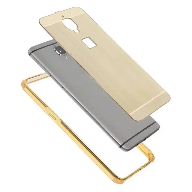 Luxury Aluminum Metal case For OnePlus 3 3t Hard gold Mirror Hybrid Protector back cover for one plus Three phone shell |