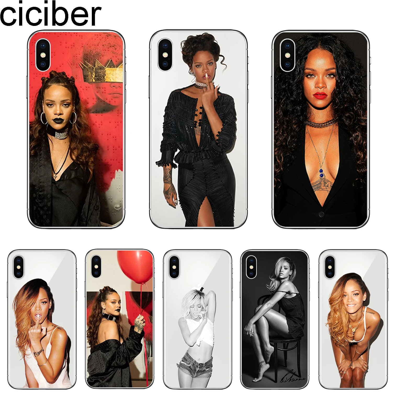 ciciber Beyonce Rihanna Coque For Apple iPhone 7 Case 8 6S Plus X XR XS Max Phone for iphone 11 Pro 5 5S Soft TPU Cover |