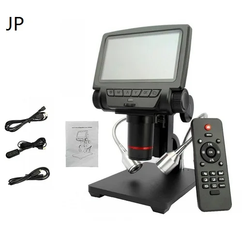 5,0 дюймов 1080 P цифровой USB HDMI/AV микроскоп с увеличение светодиодный регулируемый свет для телефон ремонт паяльник - Цвет: JP