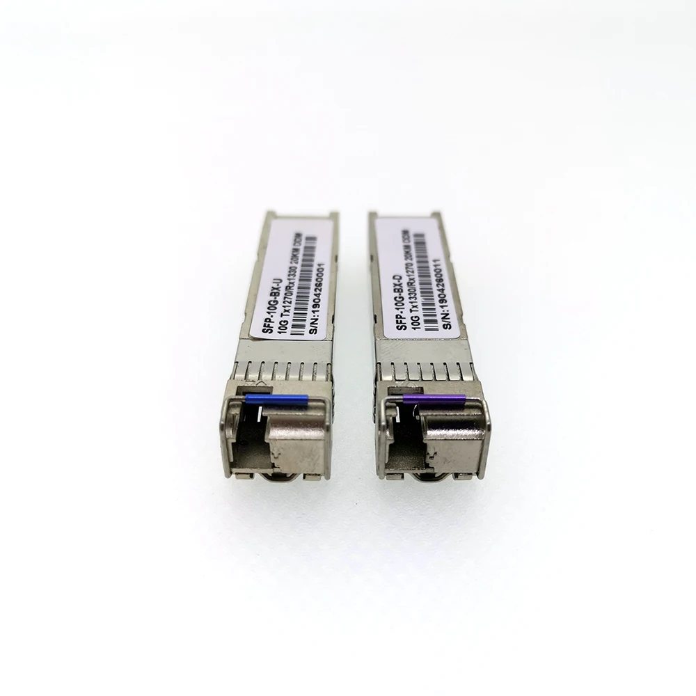 1 пара 10 г SFP+ BIDI 20 км 1270 нм/1330 нм LC Разъем 10 г SFP moudle трансивер одномодовый одиночный волокно