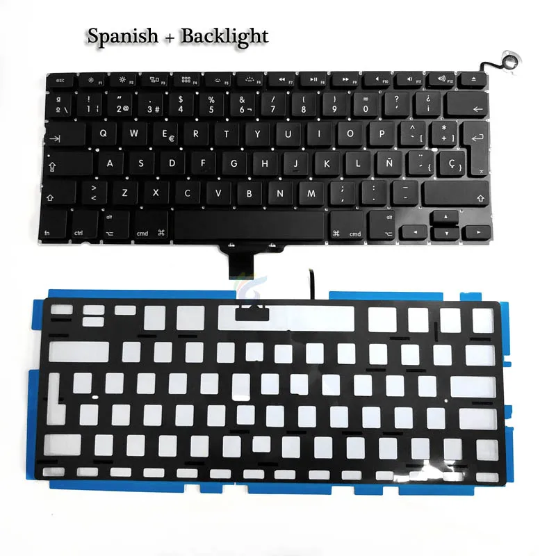 A1278 испанская клавиатура и британская подсветка + винт отвертка для Macbook Pro 13 3