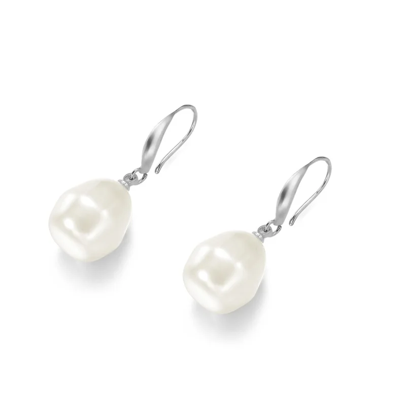 Горячая продажа серьги из натурального пресноводного жемчуга для женщин AAA жемчужные серебряные гвоздики