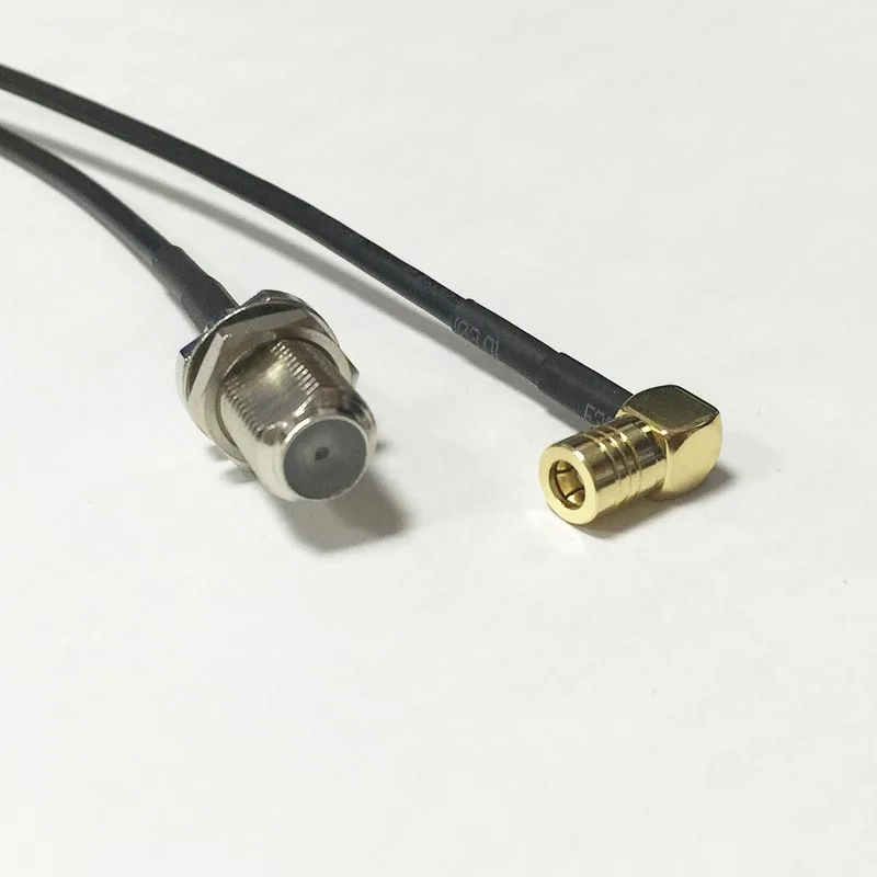 Новый F Женский Джек переключатель SMB правый угол разъем RG174 кабель 20 см 8