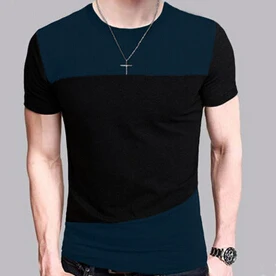 Новинка 2017 года конструкции мужские футболки Slim Fit Экипаж шеи Футболка