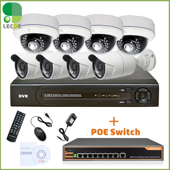 

8-канальная сетевая система видеонаблюдения POE (NVR Kit)- 8 IP-камер с защитой от атмосферных воздействий POE 1 МП, 65 футов, режим ночного видения, 2 ТБ...