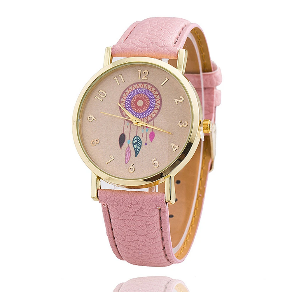 pink Женские часы, модные, Ловец снов, женские часы, для девушек, кварцевые часы, студенческие часы, Relogio Feminino - Цвет: pink