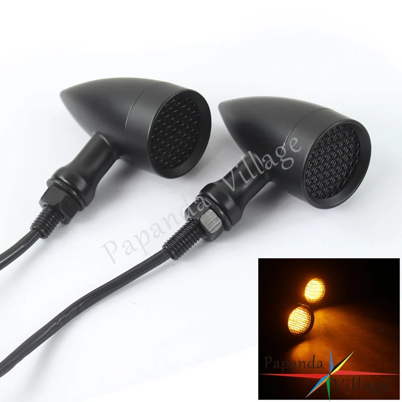 Черный мотоцикл 10 мм светодиодный сетчатый Гриль Крышка указатель поворота