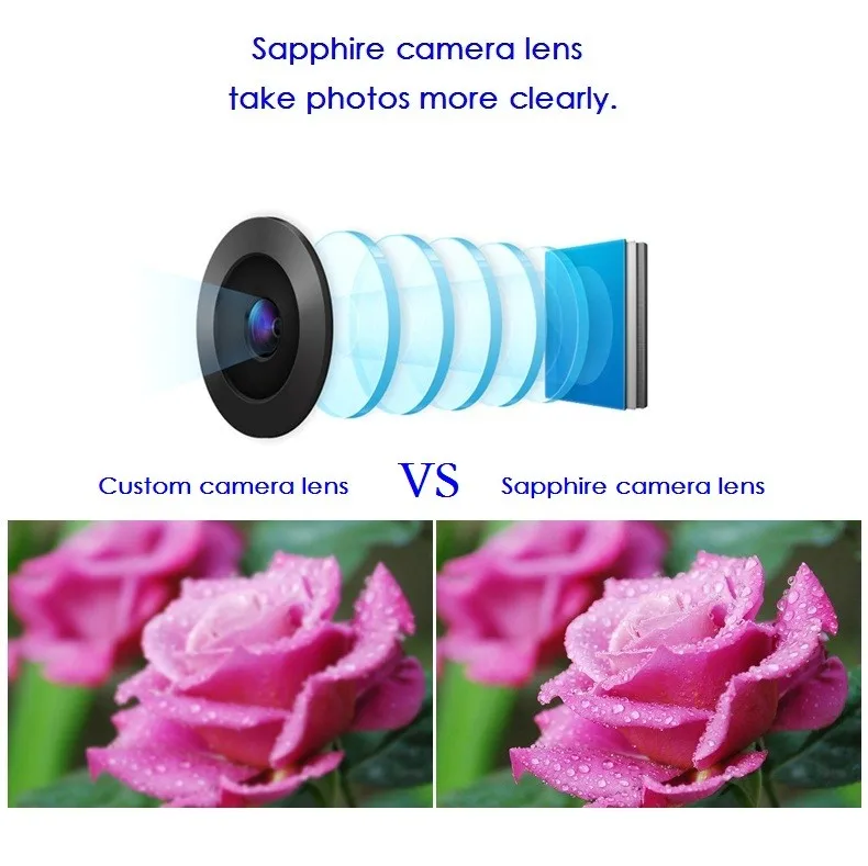 100% Original for Apple iPhone 6S Plus Camera Lens Sapphire Crystal Back Glass with Frame 5.5" | Мобильные телефоны и