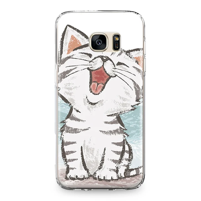 7334 Для samsung Galaxy S5 S6 S7 Edge S8 S9 S10 Plus S10e Note 4 5 8 9 силиконовый чехол для телефона мягкий чехол с рисунком кота котенка Тоторо - Цвет: 7334