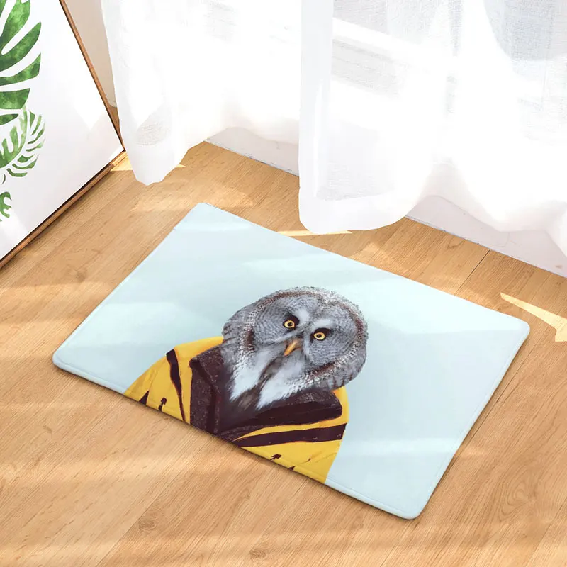 Monily противоскользящие Водонепроницаемый пол Коврики собака лиса Орел лягушка