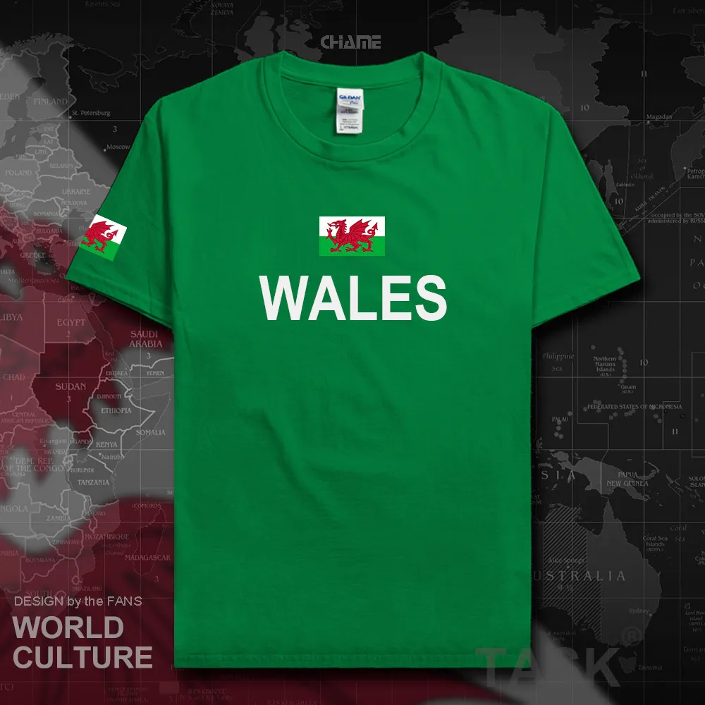 Wales Welsh мужские футболки 2018 Трикотажные хип хоп национальная хлопковая футболка